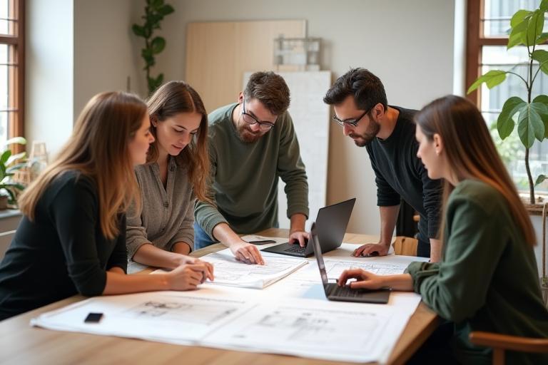 Equipo de DecoViva Spain planificando un proyecto interior